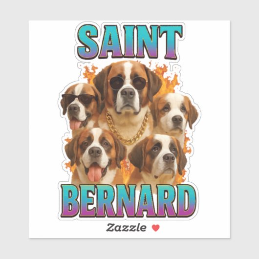 Saint Bernard  Sticker (Vel)