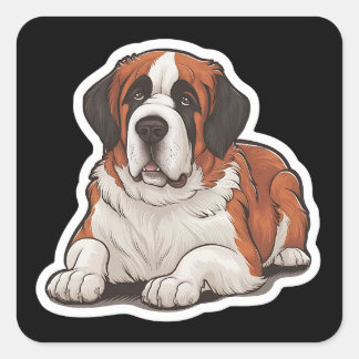 Saint Bernard-Sticker Vierkante Sticker