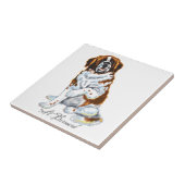 saint bernard tegeltje (Zijkant)