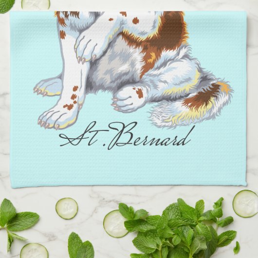 saint bernard theedoek (Gevouwen)