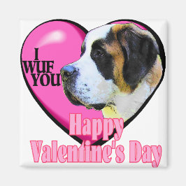 Saint Bernard Valentijnsdag Gifts Magneet