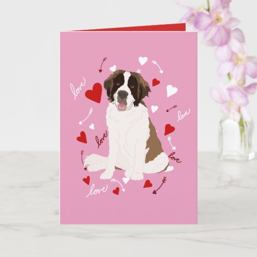 Saint Bernard-Valentijnsdag Kaart (Orchidee)