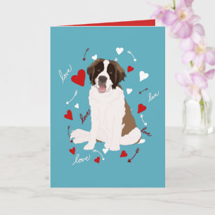 Saint Bernard-Valentijnsdag Kaart