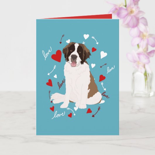 Saint Bernard-Valentijnsdag Kaart (Orchidee)
