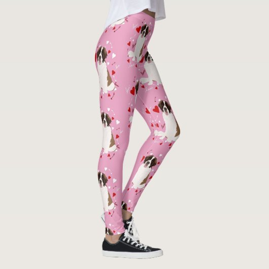 Saint Bernard-Valentijnsdag Leggings (Rechts)