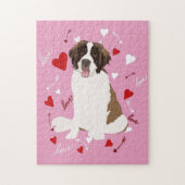 Saint Bernard-Valentijnsdag Legpuzzel (Verticaal)
