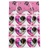 Saint Bernard-Valentijnsdag Medium Cadeauzakje (Voorkant)