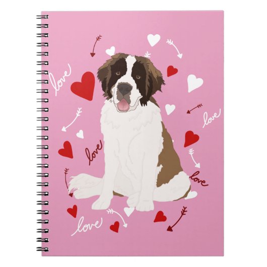 Saint Bernard-Valentijnsdag Notitieboek (Voorkant)