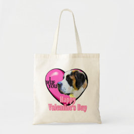 Saint Bernard-Valentijnsdag Tote Bag