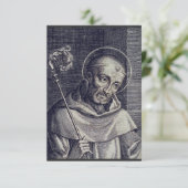 Saint Bernard van Clairvaux Bedankkaart (Staand voorkant)