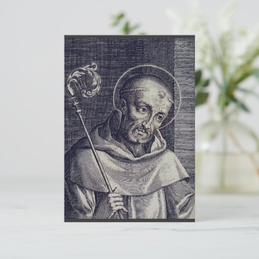 Saint Bernard van Clairvaux Bedankkaart (Staand voorkant)