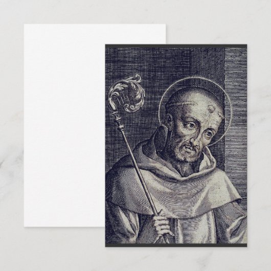 Saint Bernard van Clairvaux Bedankkaart (Voorkant / Achterkant)