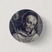 Saint Bernard van Clairvaux Ronde Button 3,2 Cm (Voorkant)