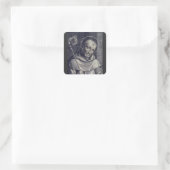 Saint Bernard van Clairvaux Vierkante Sticker (Tas)