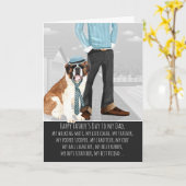 Saint Bernard van de Dog-Vaderdag Kaart (Gele Bloem)