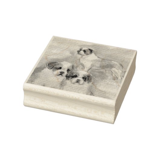 Saint Bernard Wood Art Stamp Rubberstempel (Stempel)