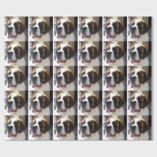 Saint Bernard Wrapping Paper Cadeaupapier (Vlak)