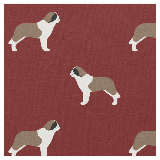 Saint Bernards | Hondenliefhebber Pattered Stof (Close Up)