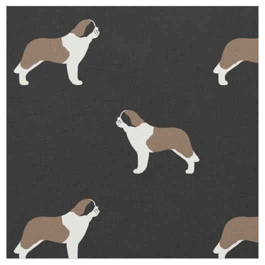 Saint Bernards Hondenras Patterned Stof (Close Up)