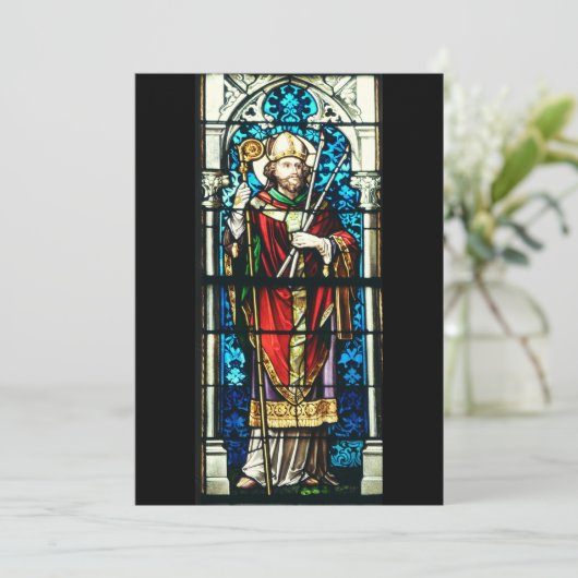 Saint Blaise of Sebaste Feestdagenkaart (Staand voorkant)