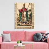 Saint Blaise. Verkleurde lithograaf v Canvas Afdruk (Insitu (Woonkamer))