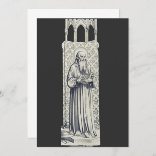 Saint Bonaventure Seraphic Doctor Kaart (Voorkant / Achterkant)