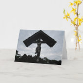“Saint Boniface Begraafplaats Crucifix” Condoleanc Kaart (Gele Bloem)