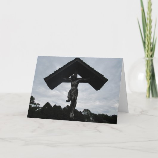 “Saint Boniface Begraafplaats Crucifix” Condoleanc Kaart (Voorkant)