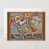 Saint Bride Carried door Angels Briefkaart (Voorkant / Achterkant)