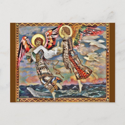 Saint Bride Carried door Angels Briefkaart (Voorkant)