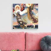 “Saint Bride” engel kunst van John Duncan Canvas Afdruk (Insitu (Woonkamer))