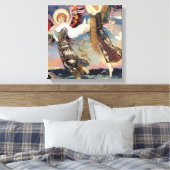 “Saint Bride” engel kunst van John Duncan Canvas Afdruk (Insitu (Slaapkamer))