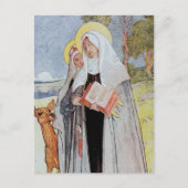 Saint Bridget en Deer Briefkaart (Voorkant)