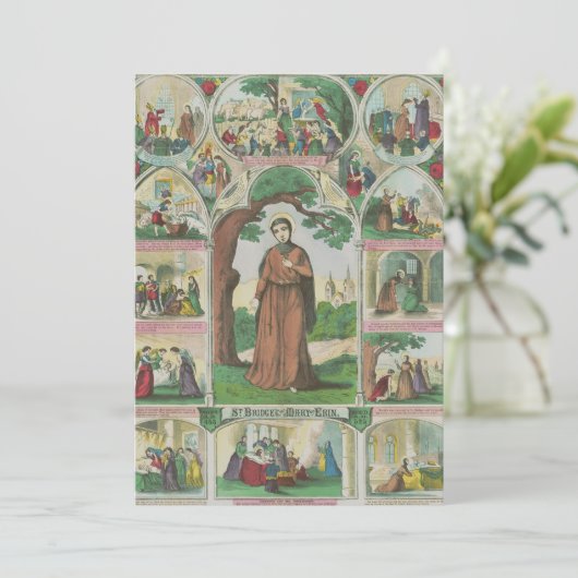 Saint Brigid of Ireland Kaart (Staand voorkant)