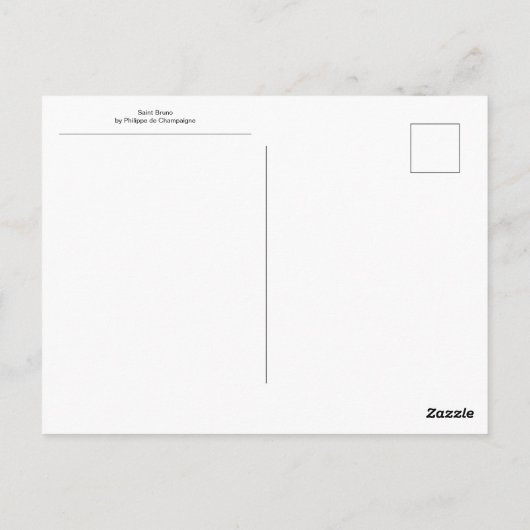 Saint Bruno, Philippe de Champaigne Briefkaart (Achterkant)