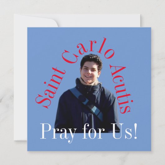 Saint Carlo Acutis Kaart (Voorkant)