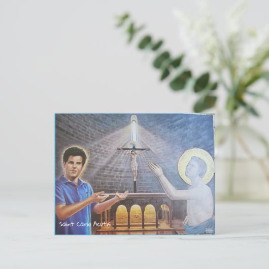 Saint Carlo Acutis Kaart (Staand voorkant)