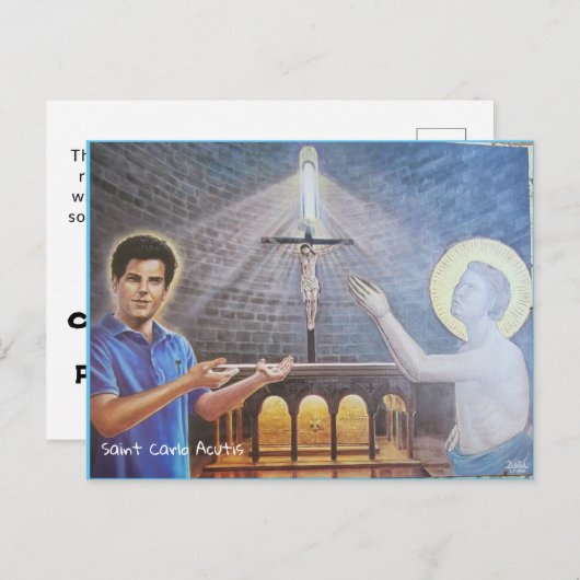 Saint Carlo Acutis Kaart (Voorkant / Achterkant)