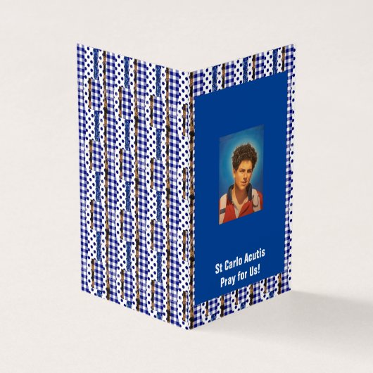 Saint Carlo Acutis Prayer Card  Kaart (Buitenkant)