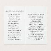 Saint Carlo Acutis Prayer Card  Kaart (Binnenkant ongevouwen)