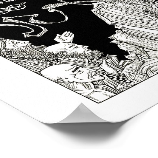 Saint Catherine Disputing the 50 Filosophers Poster (Hoek)