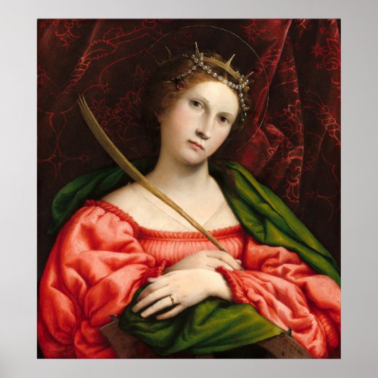 Saint Catherine - Lorenzo Lotto Fine Art Poster (Voorkant)