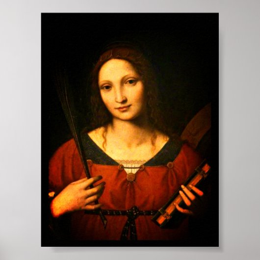 Saint Catherine of Alexandria (Bernardino Luini) Poster (Voorkant)
