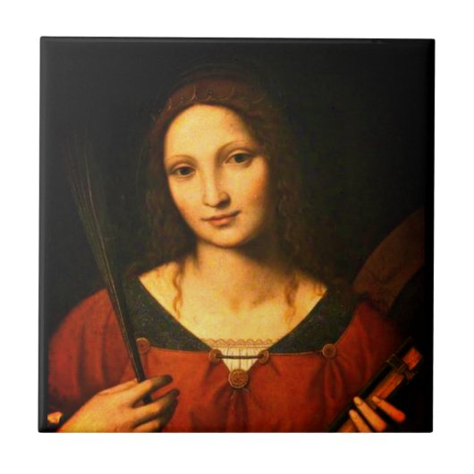 Saint Catherine of Alexandria (Bernardino Luini) Tegeltje (Voorkant)