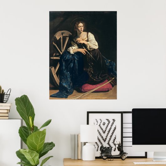Saint Catherine of Alexandria, Caravaggio Poster (Thuiskantoor)