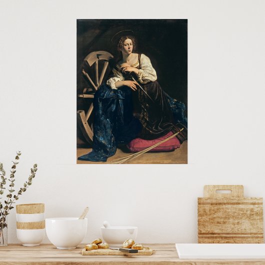 Saint Catherine of Alexandria, Caravaggio Poster (Keuken)