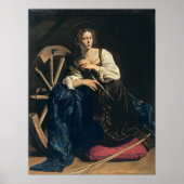 Saint Catherine of Alexandria, Caravaggio Poster (Voorkant)