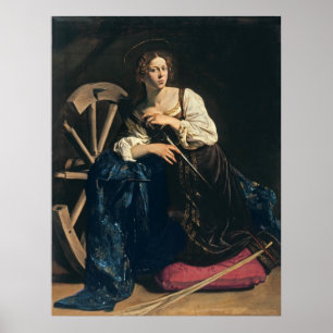 Saint Catherine of Alexandria, Caravaggio Poster