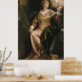 Saint Catherine of Alexandria in de gevangenis - V Poster (Keuken)