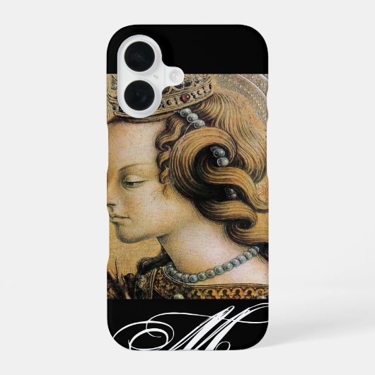 Saint Catherine of Alexandria Monogram iPhone 16 Hoesje (Achterkant)